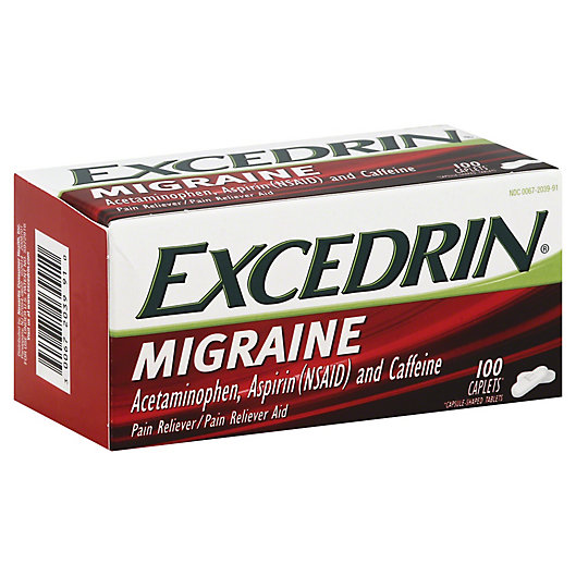 Alternate image 1 for Excedrin Migraine 100-Count Pain Reliever Caplets