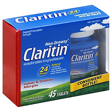 Claritin&reg; 24 Hour Allergy 10 mg 45-Count Tablets. View a larger version of this product image.