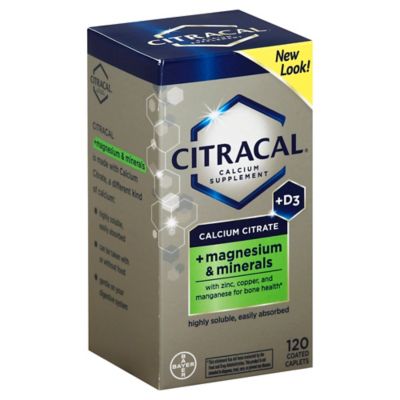 Citracal&reg; + Magnesium 120-Count Calcium Supplement Coated Tablets