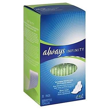 Always Infinity 32-Count Super Pads with Wings. View a larger version of this product image.