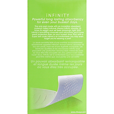 Always Infinity 32-Count Super Pads with Wings. View a larger version of this product image.