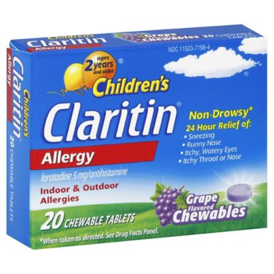Claritin&reg; Children&#39;s Allergy 20-Count Chewable Tablets in Grape Flavor