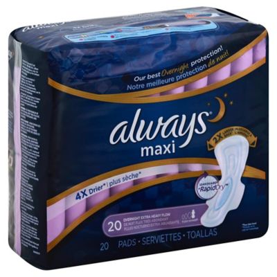 Always Maxi Overnight 20-Count Extra Heavy Pads