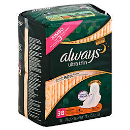 Always Maxi 38-Count Ultra Thin Overnight With Wings