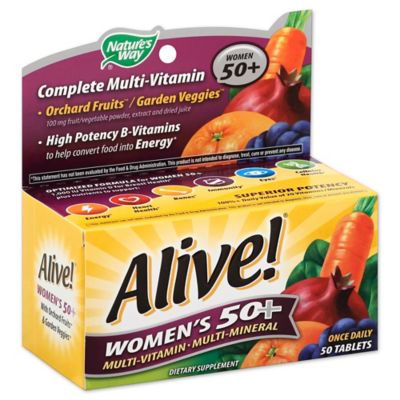Alive! 50-Count Senior Women&#39;s Energy Multivitamin 50 +