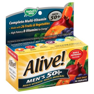 Alive! 50-Count Tablet Senior Mens 50 + Multivitamin and Multimineral