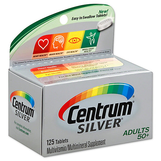 Alternate image 1 for Centrum® Silver® 125-Count Multivitamin/Multimineral Supplement Tablets for Adults 50+