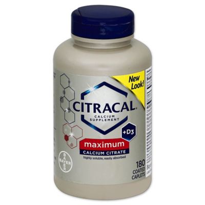 Citracal&reg; Maximum 180-Count Calcium Supplement Coated Tablets