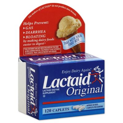 Lactaid&reg; Original 120-Count Lactase Enzyme Supplement Caplets