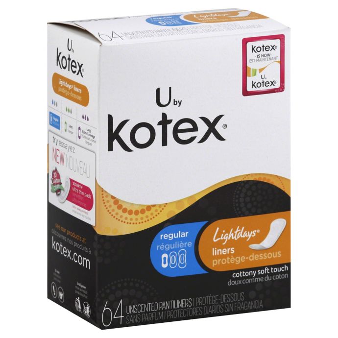 Kotex Lightdays 64 Count Unscented Pantiliners Bed Bath Beyond