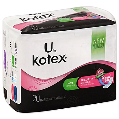 U by Kotex&reg; Security&reg; 20-Count Ultra Thin Long Pads. View a larger version of this product image.