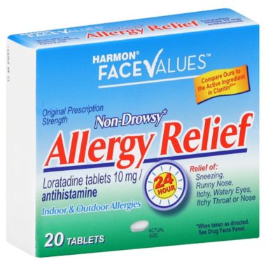 Harmon&reg; Face Values&trade; 20-Count Non-Drowsy Allergy Relief Caplets. View a larger version of this product image.