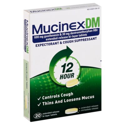 Mucinex&reg; DM Expectorant & Cough Suppressant 20-Count Extended Release Tablets