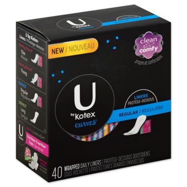 Kotex U 40 Count Curves Regular Liners Bed Bath Beyond