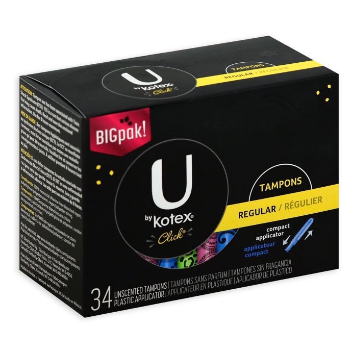 Kotex U 36Count Click Tampons Regular Absorbency Bed Bath & Beyond