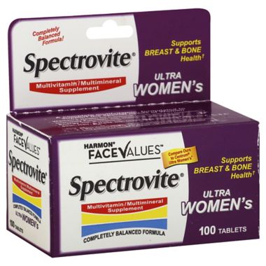 Harmon&reg; FaceValues&trade; Spectrovite&reg; 100-Count Ultra Women's Multivitamin Tablets. View a larger version of this product image.