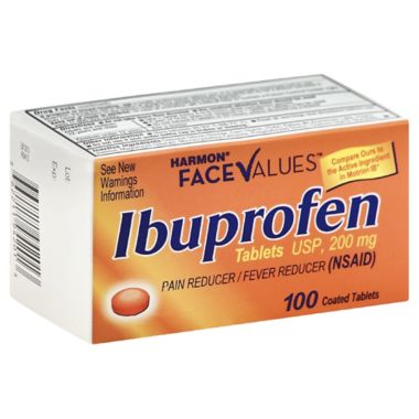 Harmon&reg; Face Values&trade; Orange Ibuprofen 100-Count 200 mg Tablets. View a larger version of this product image.