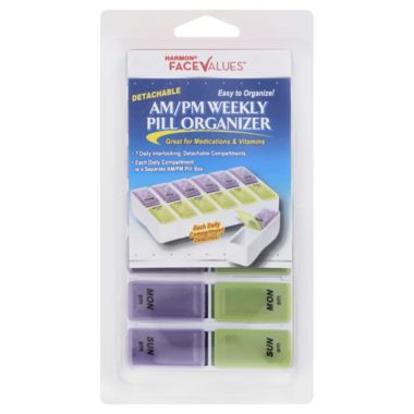 Harmon&reg; Face Values&trade; AM/PM Weekly Pill Organizer Box. View a larger version of this product image.