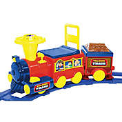 Kid Motorz Talking Train 6-Volt Ride-On with Track in Red & Blue