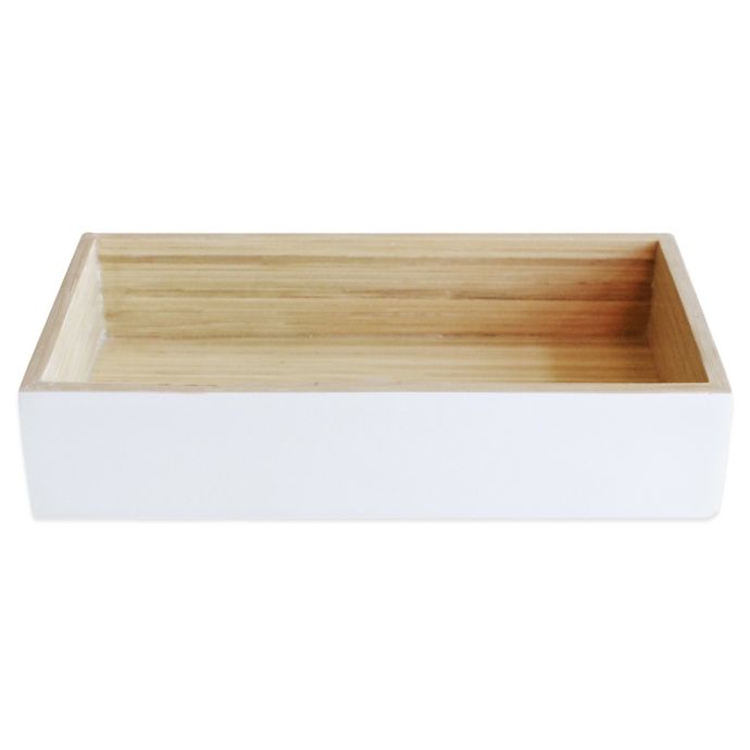Lamont Home™ Bamboo Guest Towel Tray in White Bed Bath and Beyond Canada