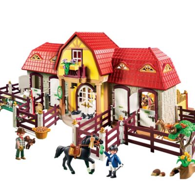 playmobil large horse farm with paddock