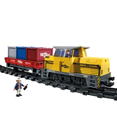 playmobil cargo train