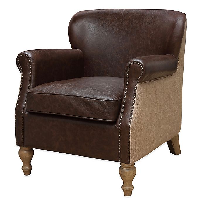 Madison Park Luther Turned Leg Club Chair In Chocolate Bed Bath