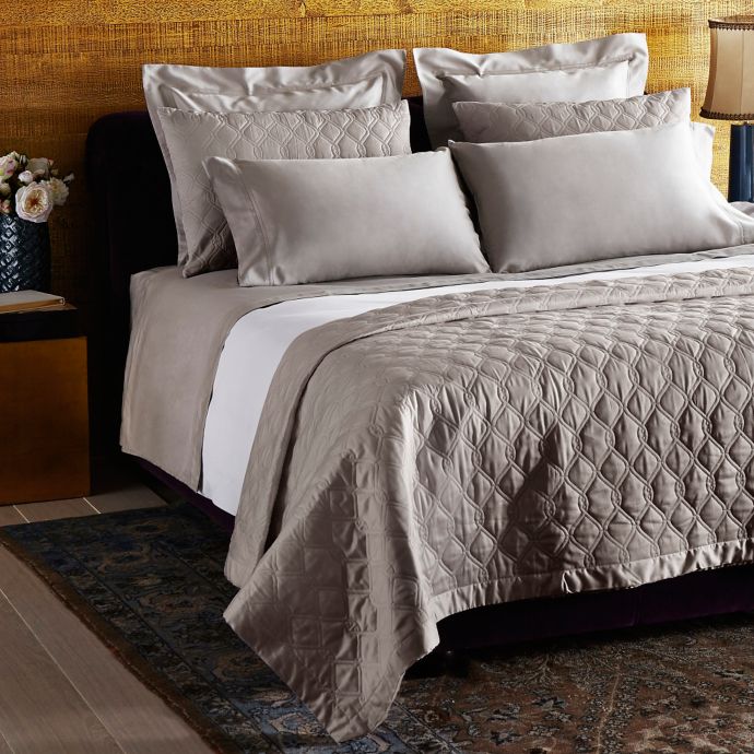 Frette at Home Orpheum Coverlet in Stone Bed Bath & Beyond