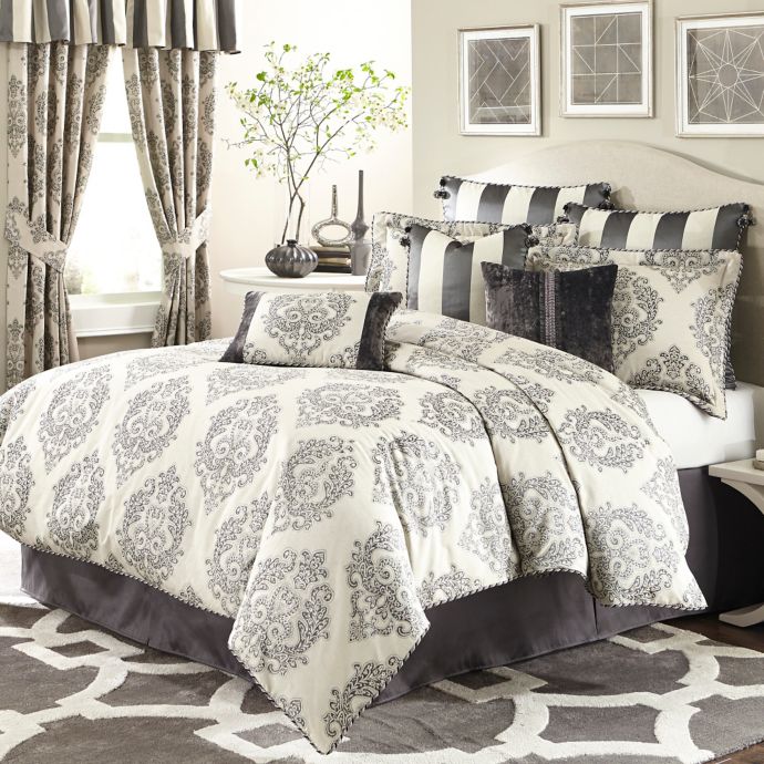 Michael Amini Park Lane 4 Piece Comforter Set Bed Bath Beyond