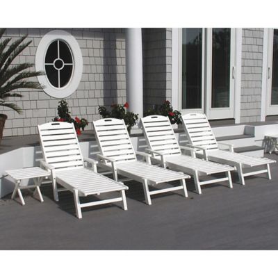 POLYWOOD&reg; Nautical Chaise with Arms