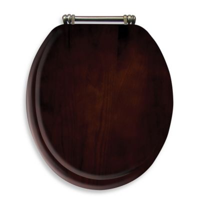 round soft toilet seat with durable wood core