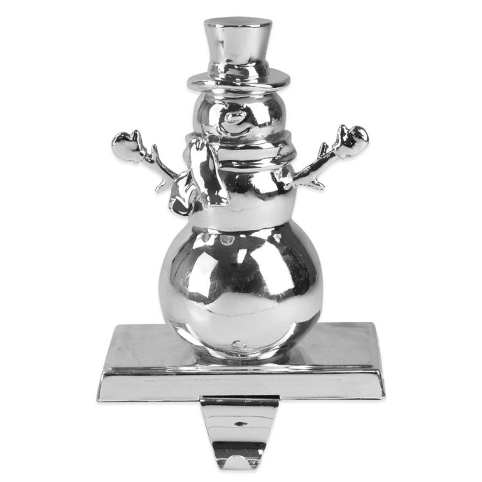 Silver Snowman Stocking Hanger | Bed Bath and Beyond Canada