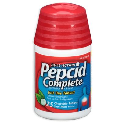 Pepcid Complete 25-Count Chewable Tablets in Cool Mint Flavor