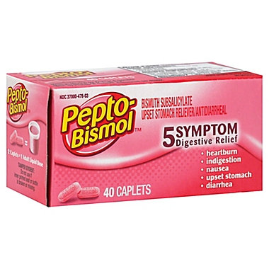 Pepto-Bismol Original 40-Count Caplets. View a larger version of this product image.