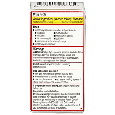 Tylenol&reg; Regular Strength 100-Count 325 mg Pain Reliever Tablets. View a larger version of this product image.