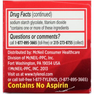 Tylenol&reg; Extra Strength 24-Count 500 mg Pain Reliever Caplets. View a larger version of this product image.