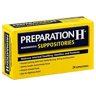 Preparation H&reg; 24-Count Hemorrhoidal Suppositories. View a larger version of this product image.