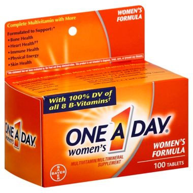 One A Day Women's 100-Count Multivitamin & Multimineral Supplement Tablets. View a larger version of this product image.