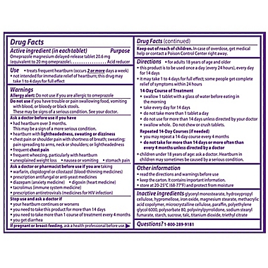 Prilosec 42-Count OTC Acid Reducer Tablets. View a larger version of this product image.