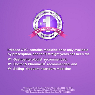 Prilosec 42-Count OTC Acid Reducer Tablets. View a larger version of this product image.