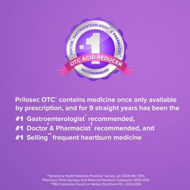 Prilosec 28-Count OTC Acid Reducer Tablets. View a larger version of this product image.