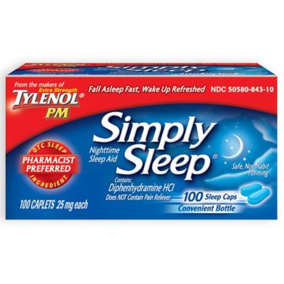 Simply Sleep 100-Count Nighttime Sleep Aid Caplets