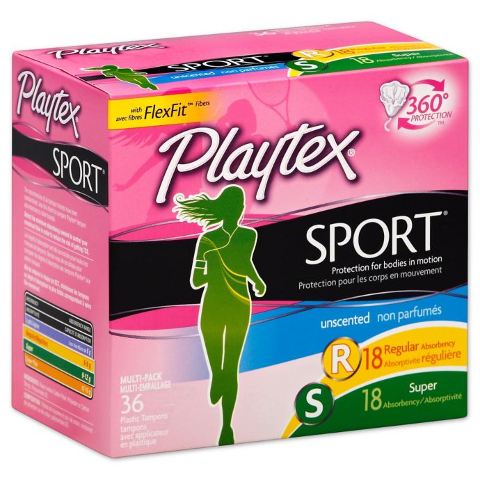 Playtex® Sport™ 36-Count Multi-Pack Unscented Tampons | Bed Bath & Beyond