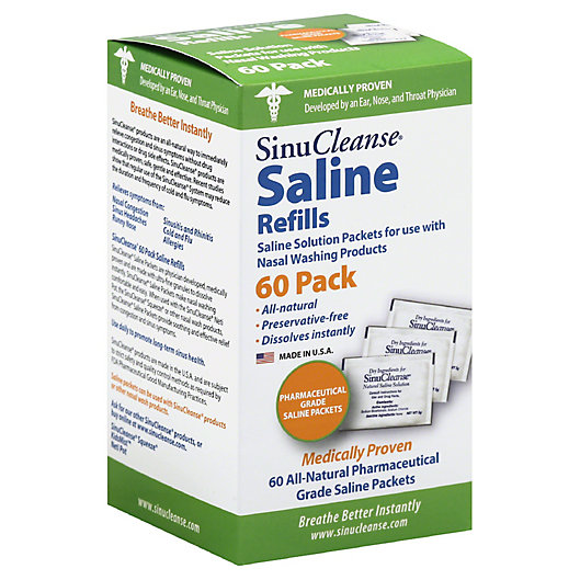 Alternate image 1 for SinuCleanse® 60-Count Saline Refills for Nasal Washing Products