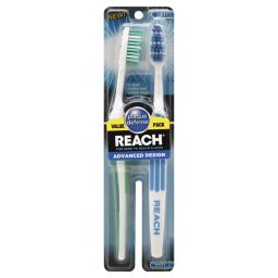 Reach Advanced Design 2-Pack Soft Toothbrush in Blue/Green