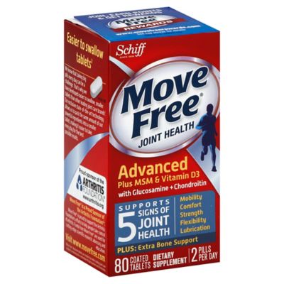 Schiff Move Free&reg; Glucosamine Chondroitin MSM & Vitamin D3 80-Count Tablets