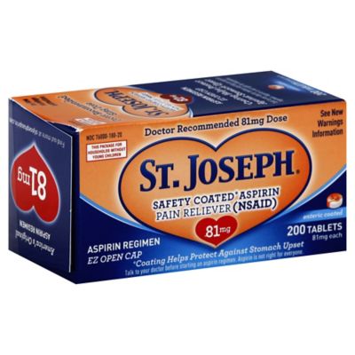 St. Joseph&reg; 200-Count Safety Coated Aspirin Tablets
