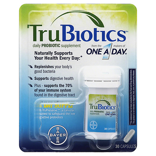 Alternate image 1 for TruBiotics™ Daily Probiotic Supplement 30-Count Capsules
