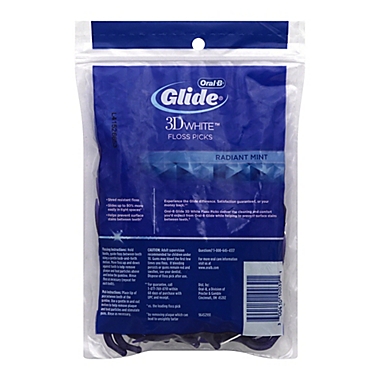 Oral-B Glide 3D White 75-Count Floss Picks in Radiant Mint. View a larger version of this product image.