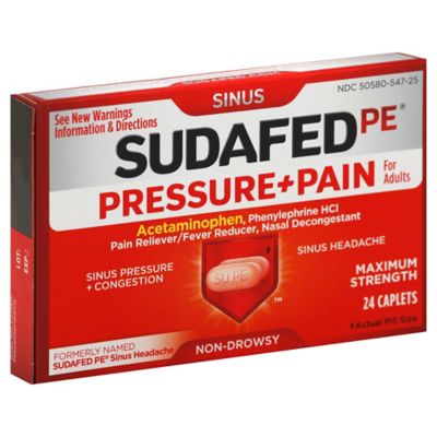 Sudafed PE&reg; 24-Count Sinus Pressure + Pain Caplets